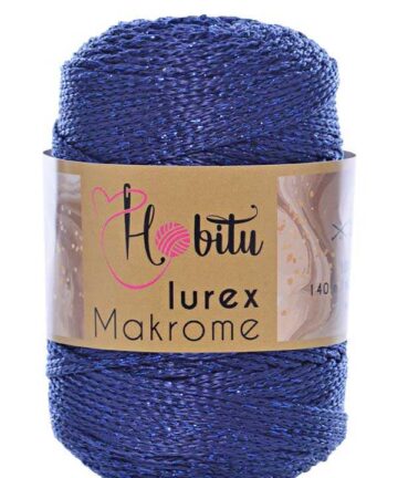 Hobitu makrame Lurex Navy Blue 262