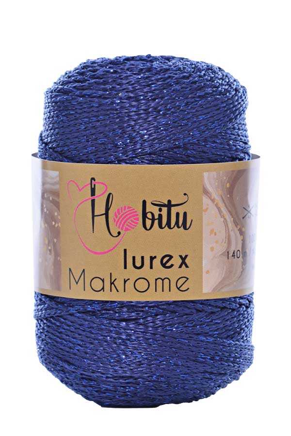 Hobitu makrame Lurex Navy Blue 262