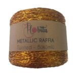 Metallic Raffia Twisted Dark Gold 370