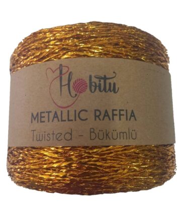 Metallic  Raffia Twisted Dark Gold 370