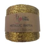 Metallic Raffia Twisted Gold 360