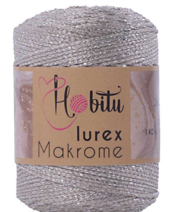Hobitu makrame Lurex Beige-Silver 30