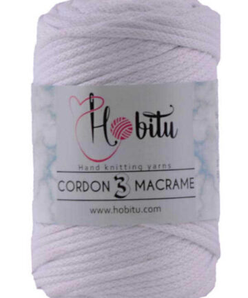 Hobitu Cordon 3 Macrame 5mm 151 White
