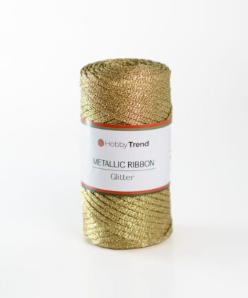 HobbyTrend Metallic Ribbon %100 Glitter 001 Gold