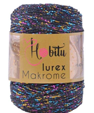 Hobitu makrame Lurex  Black-Multicolor 270-04