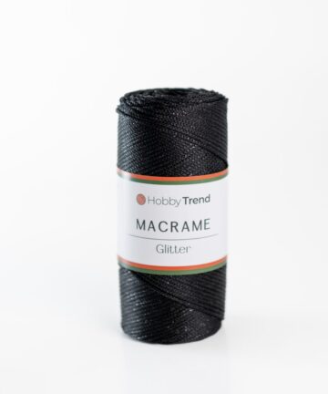 HobbyTrend Makrame Glitter 270B Black-Black Sim