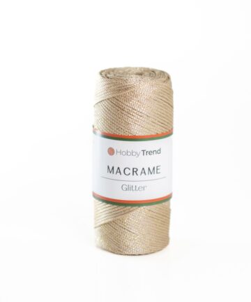 HobbyTrend Makrame Glitter 031G Light Beige-Gold Sim