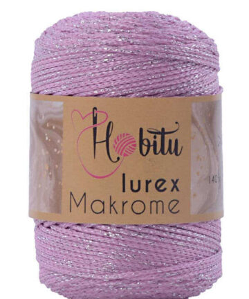 Hobitu makrame Lurex Pink 74