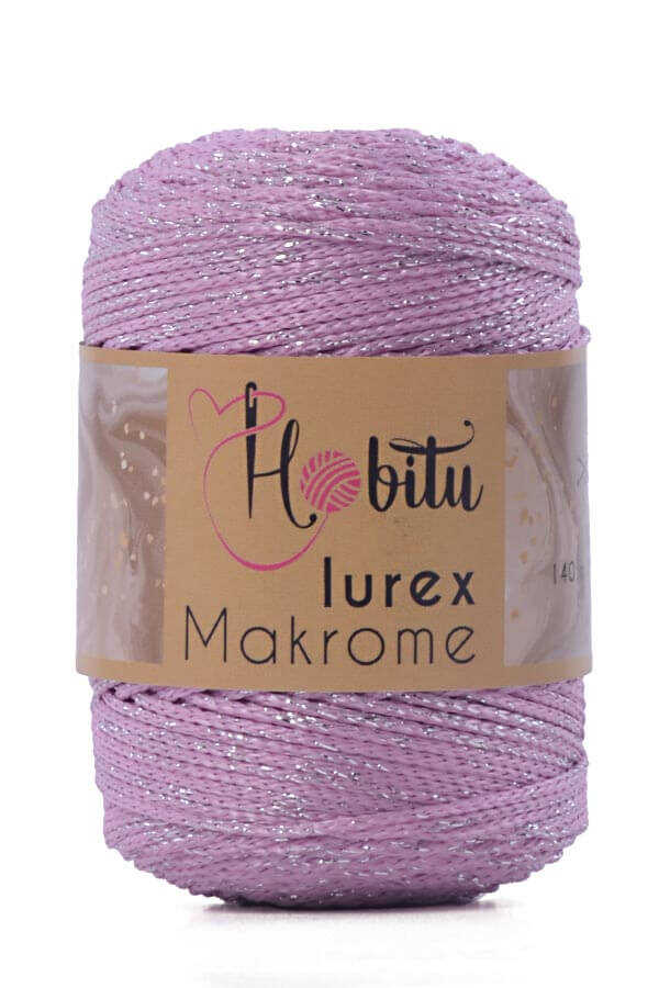 Hobitu makrame Lurex Pink 74