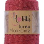 Hobitu makrame Lurex Red 100