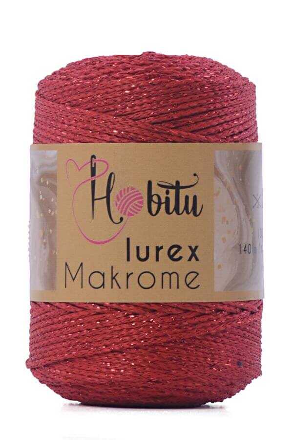 Hobitu makrame Lurex Red 100