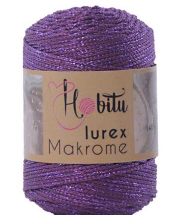 Hobitu makrame Lurex Plum 160