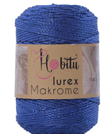 Hobitu makrame Lurex Sax Blue 252