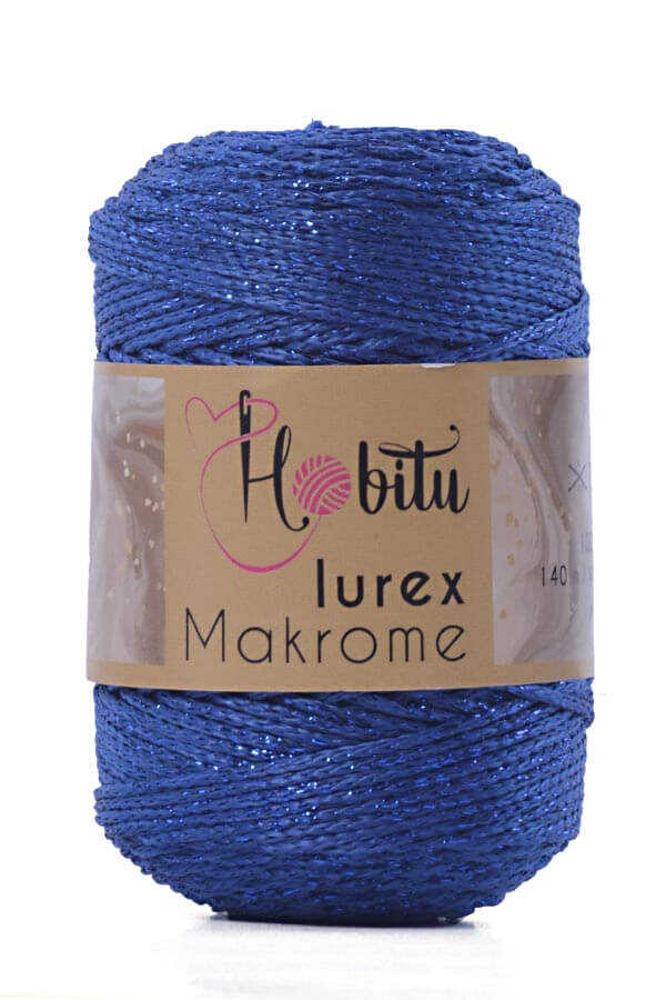 Hobitu makrame Lurex Sax Blue 252