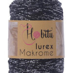 Hobitu makrame Lurex  Black-Silver 270-02