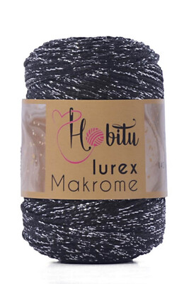 Hobitu makrame Lurex Black-Silver 270-02