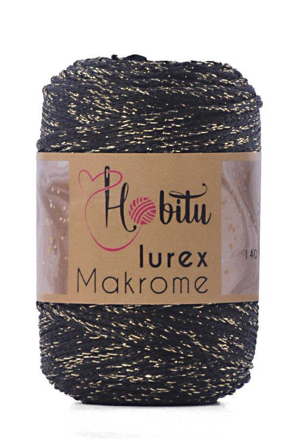 Hobitu makrame Lurex Black-Gold 270-03