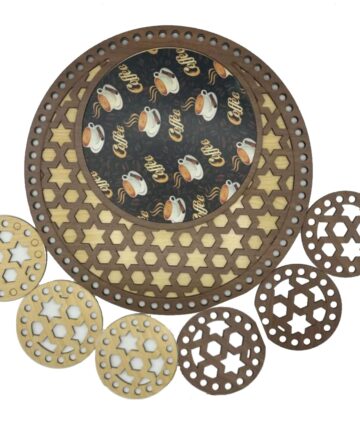 Σετ δίσκος με 6 σουβέρ (30cm) 97