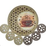 Σετ δίσκος με 6 σουβέρ (30cm) 98