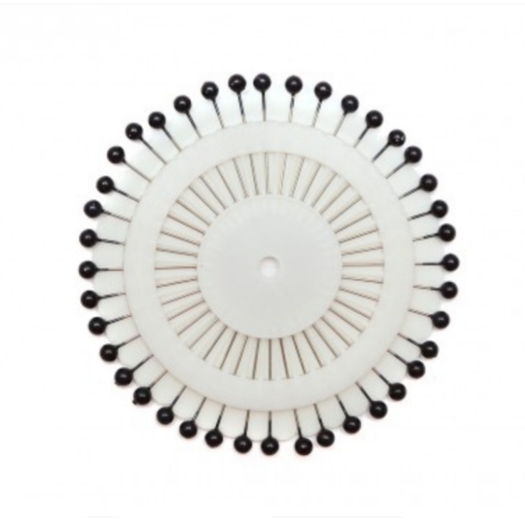 Καρφίτσες με μαύρες πέρλες για κεφαλή 3.6cm x 40τμχ. 49
