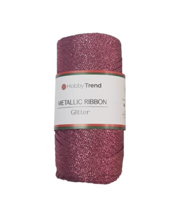 HobbyTrend Metallic Ribbon %100 Glitter 014 Pink