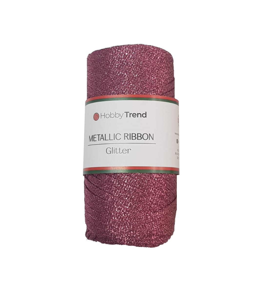 HobbyTrend Metallic Ribbon %100 Glitter 014 Pink