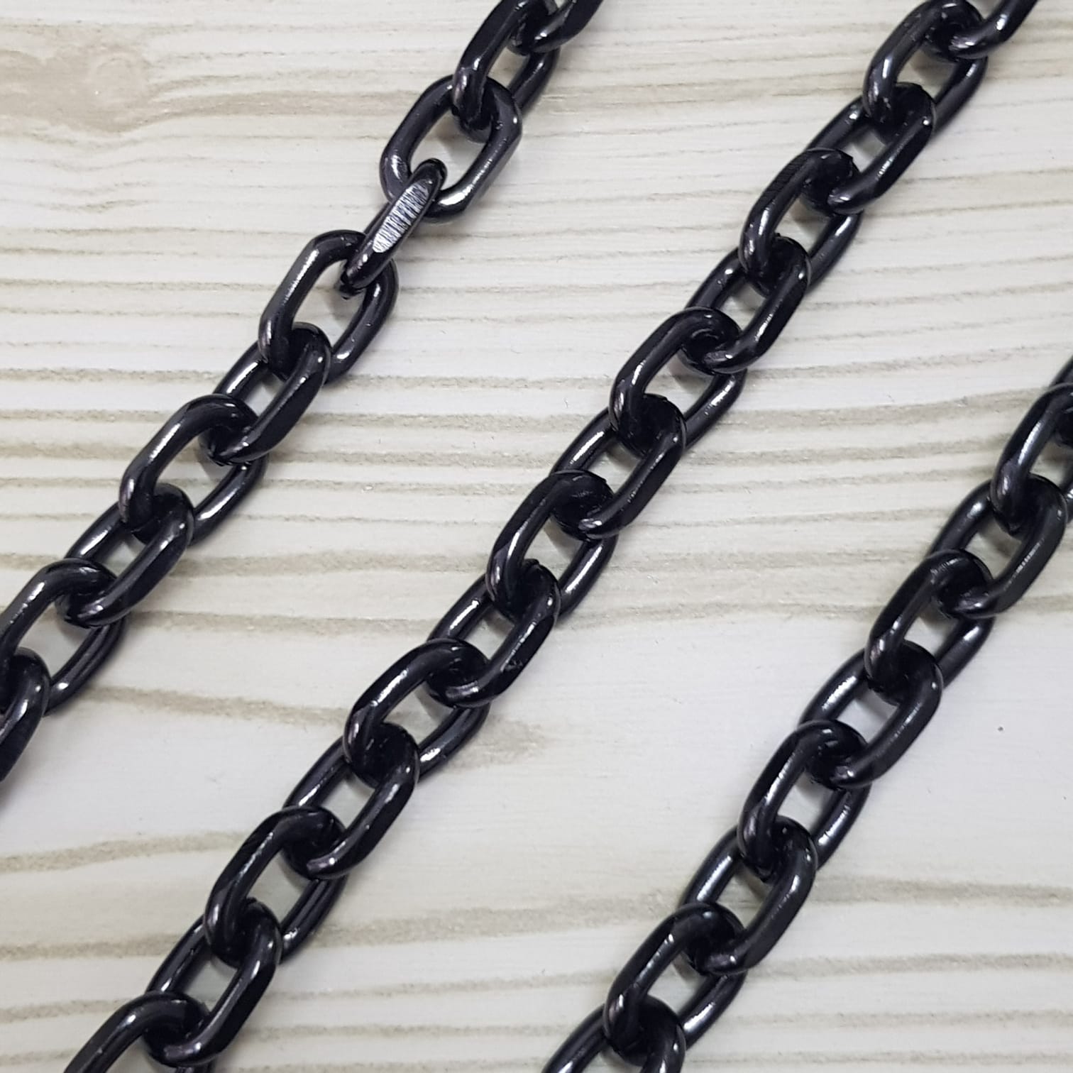 Αλυσίδα Μαύρη (12x18mm) 1mt. 186-3