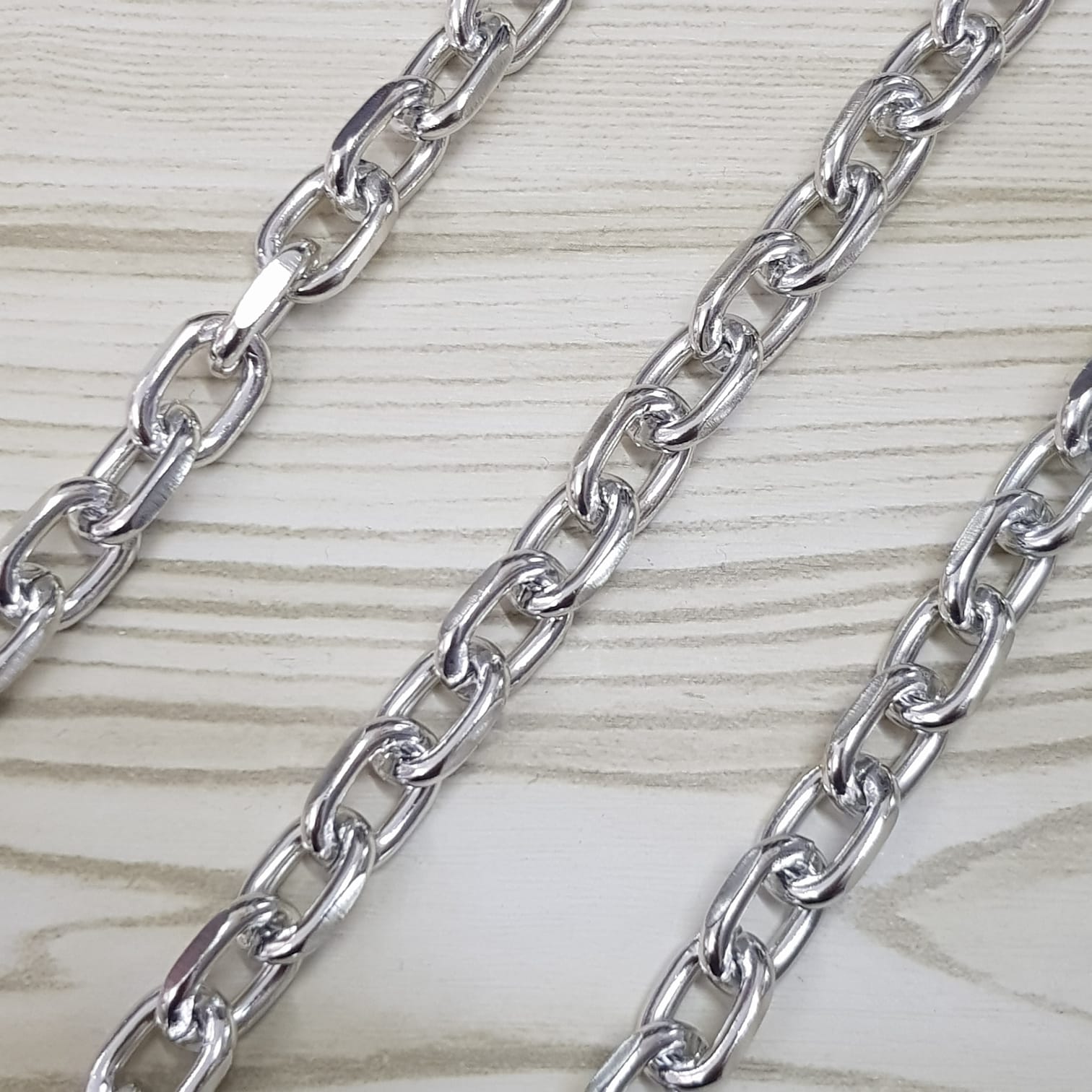 Αλυσίδα Ασημί (12x18mm) 1mt. 186-2