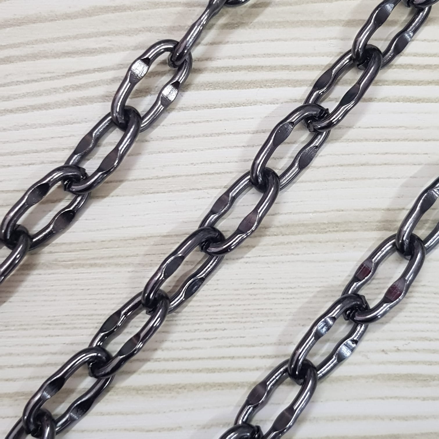 Αλυσίδα Αλουμινίου Μαύρη (10x20mm) 1mt. 09-3