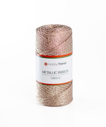 HobbyTrend Metallic Ribbon %100 Light Rose 004