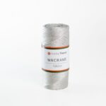 HobbyTrend Makrame Glitter 010S Light Grey - Silver Sim