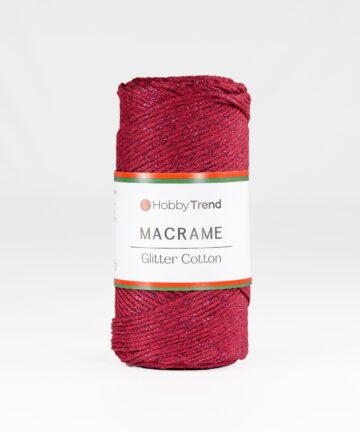 HobbyTrend Makrame Glitter 110B Bordoeux - Bordoeux Sim