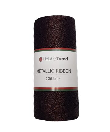 HobbyTrend Metallic Ribbon %100 Brown 015