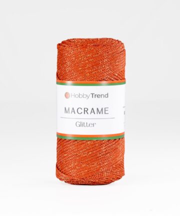 HobbyTrend Makrame Glitter 118C Κεραμιδί - Κεραμιδί sim