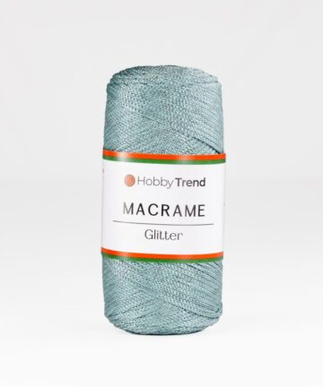 HobbyTrend Makrame Glitter 165 Mint-Silver Sim