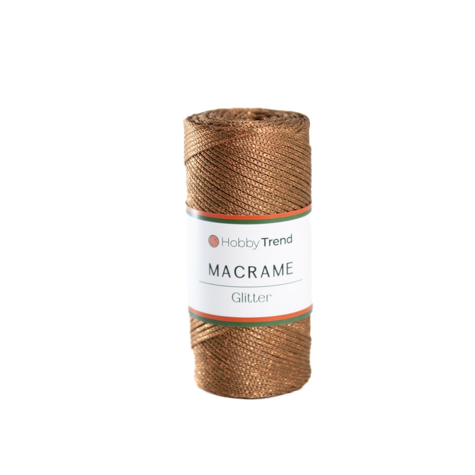 HobbyTrend Makrame Glitter 200C Light Brown - Bronze Sim