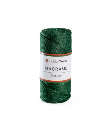 HobbyTrend Makrame Glitter 178G Green - Green Sim