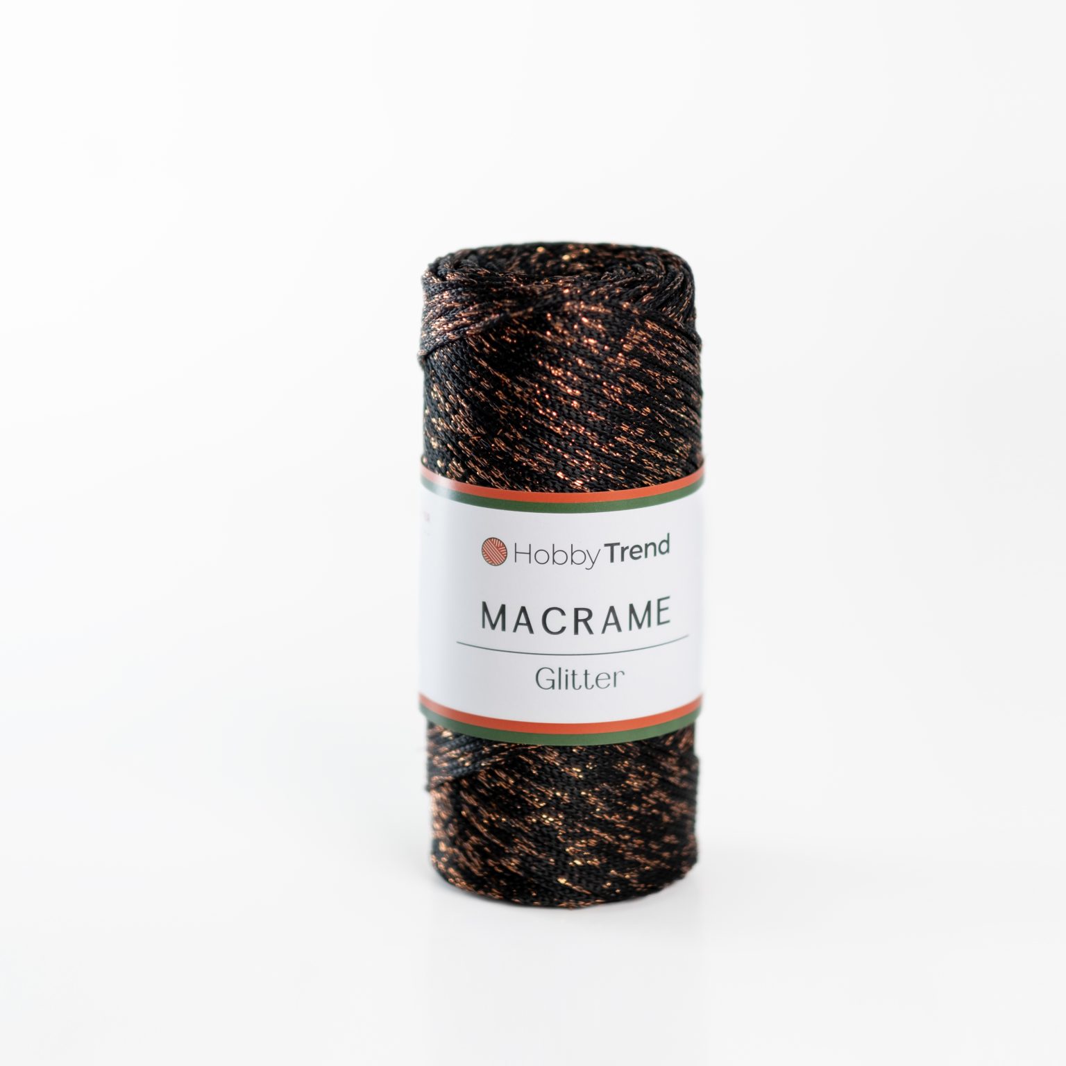 HobbyTrend Makrame Glitter 270C Black - Bronze Sim