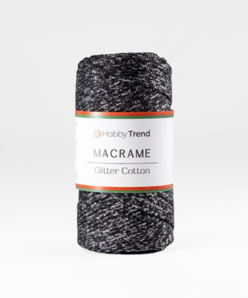 HobbyTrend Makrame Glitter 270S Black-Silver Sim