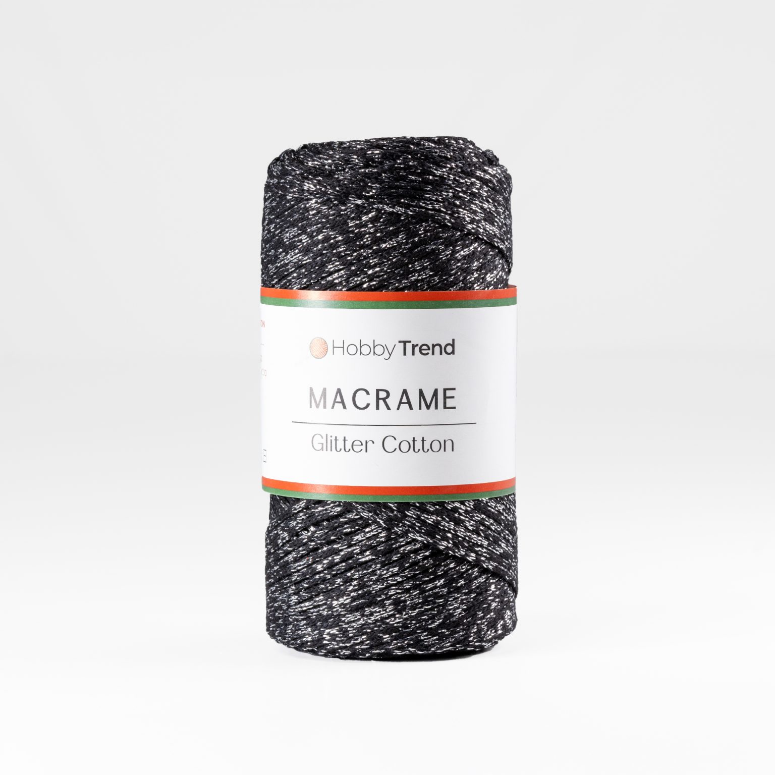 HobbyTrend Makrame Glitter 270S Black-Silver Sim