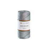 HobbyTrend Makrame Glitter 061S Grey - Silver Sim