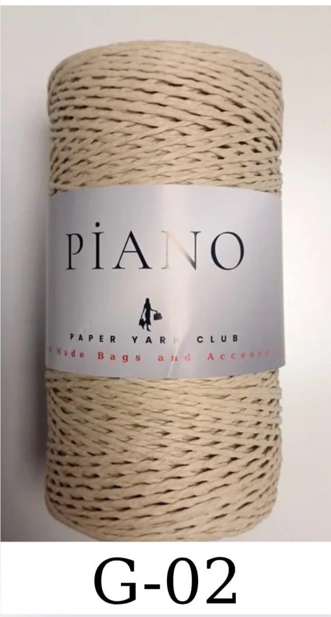 Paper Yarn Piano Light Beige  G-02