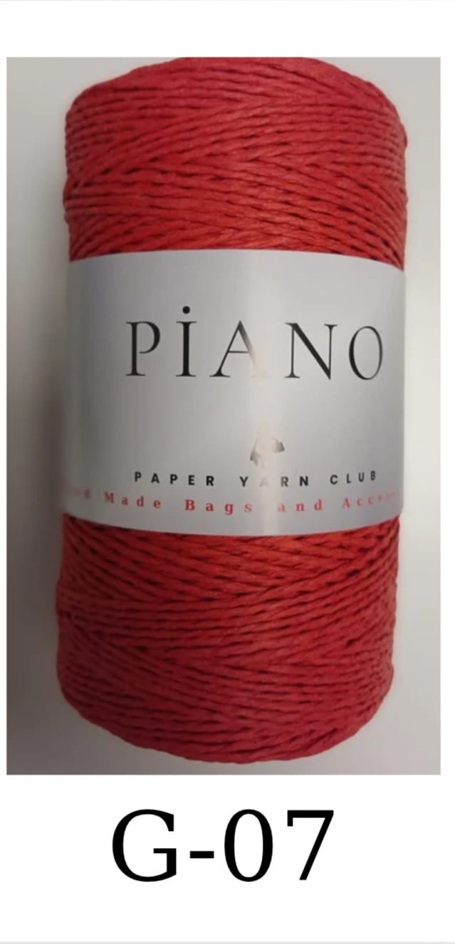 Paper Yarn Piano Red G-07
