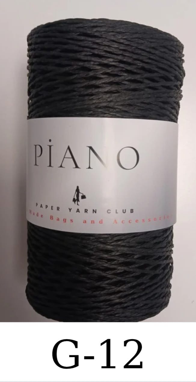 Paper Yarn Piano Black G-12