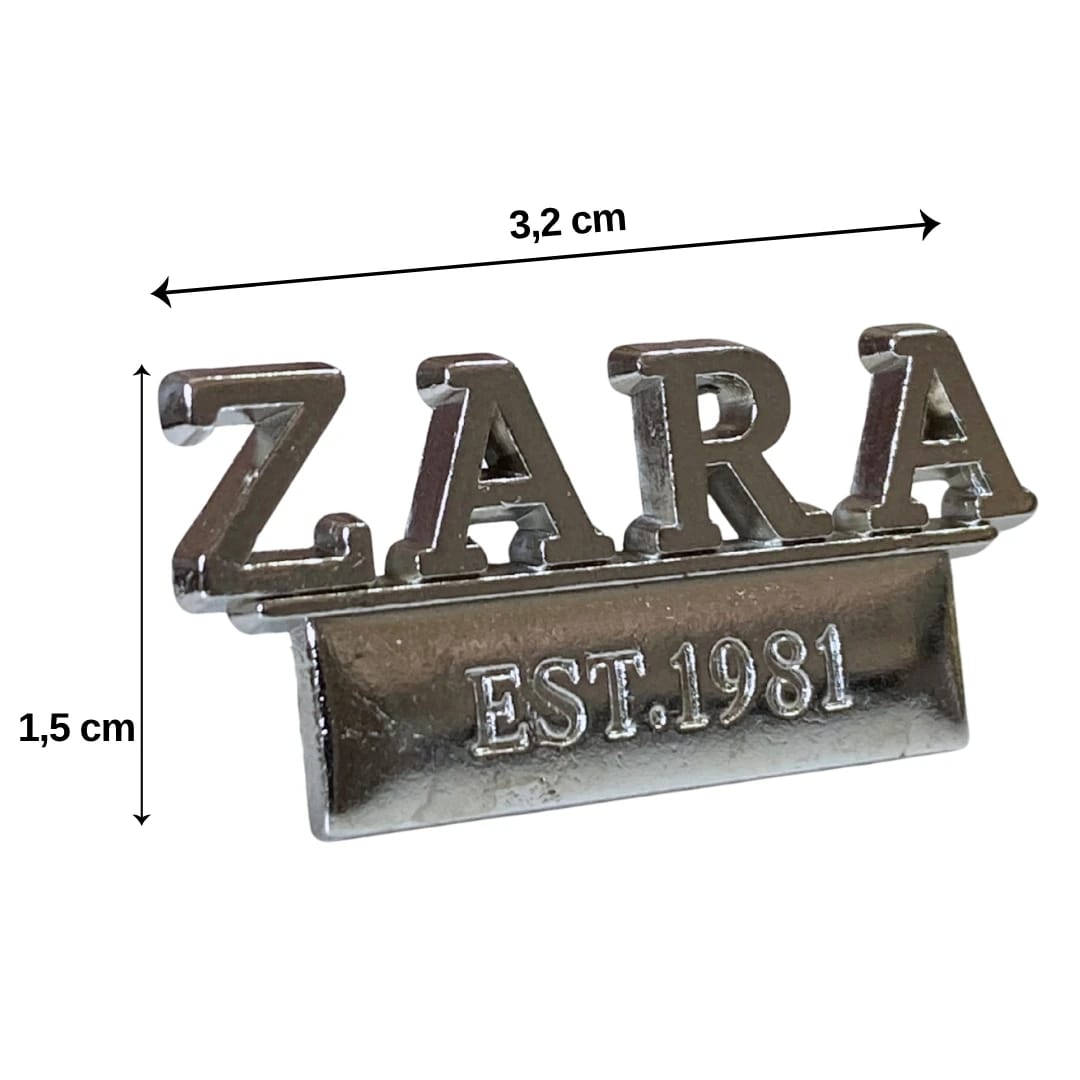 Ετικέτα Ασημί(3.2x1.5cm) ZARA 34