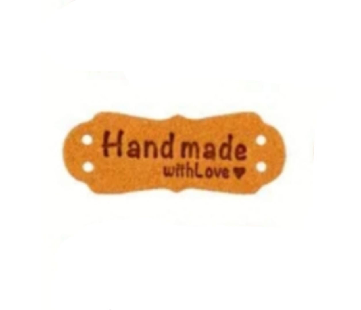 Ετικέτα δέρμα hand made Μουσταρδί (1.5x4cm) 57