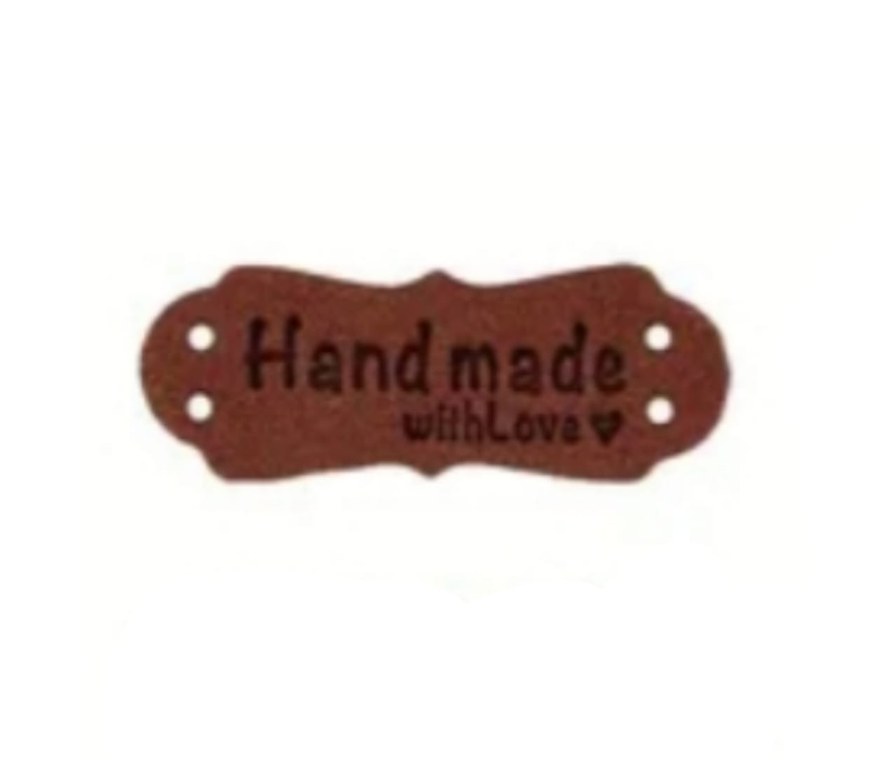 Ετικέτα δέρμα hand made Σκούρο Καφέ  (1.5x4cm) 59