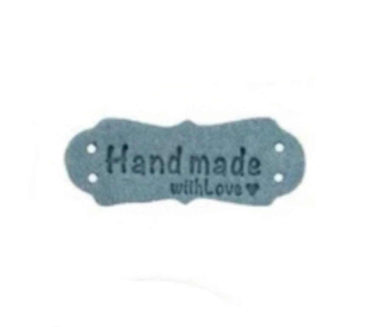 Ετικέτα δέρμα hand made Πετρόλ (1.5x4cm) 66