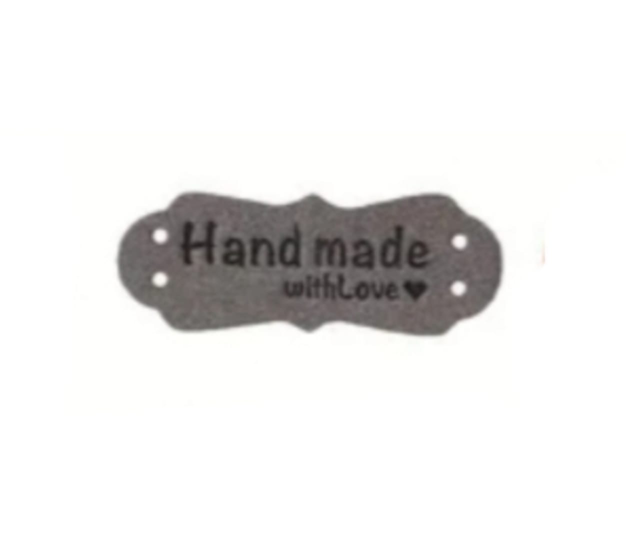 Ετικέτα δέρμα hand made Σκούρο Καφέ  (1.5x4cm) 58