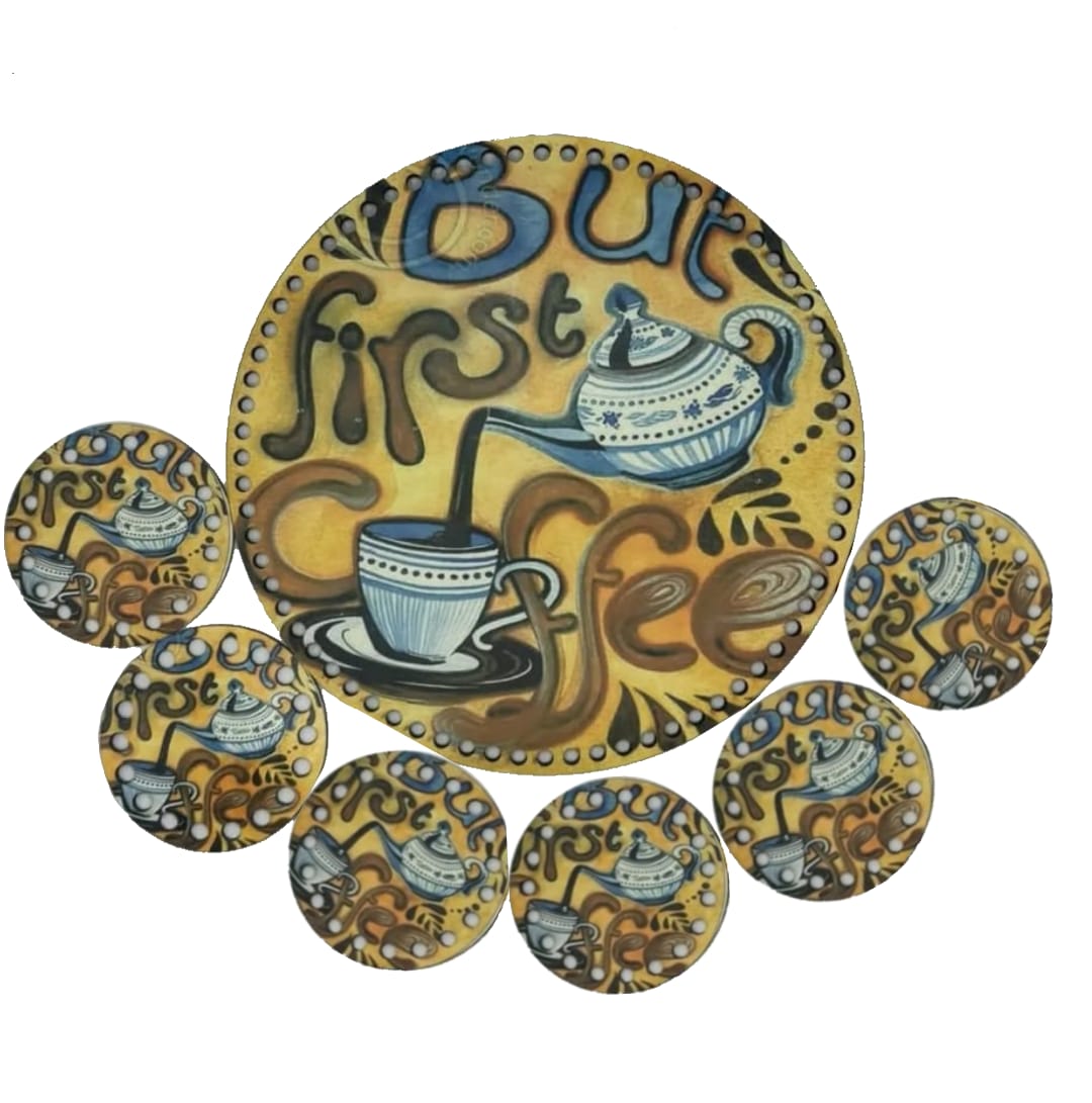 Σετ δίσκος με 6 σουβέρ (28cm) 101